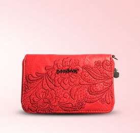 کیف دستی چرم ارگانیک به رنگ قرمز